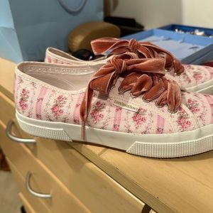 Rare Never been worn LoveShackFancy Superga Sneakers